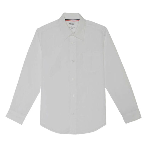 Long Sleeve Broadcloth Dress Shirt - Boys - White