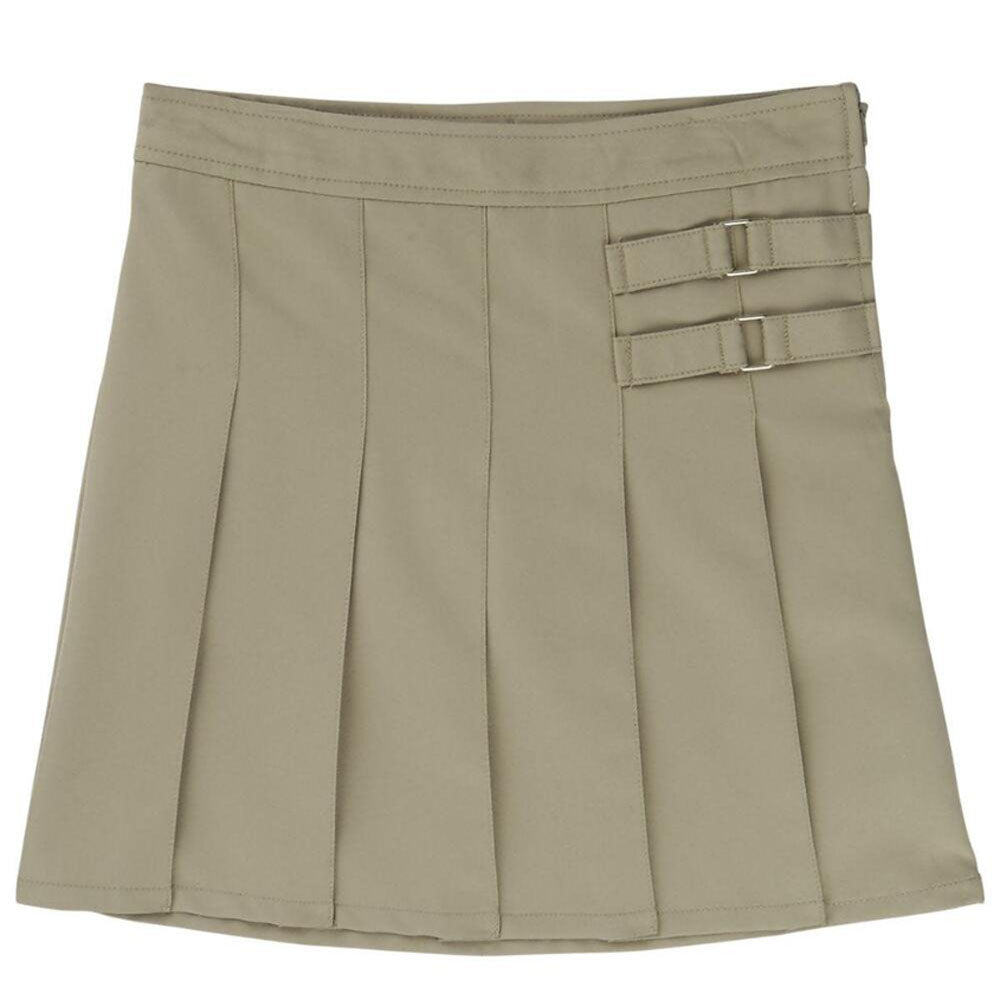 2-Tab Pleated Scooter - Girls - Khaki