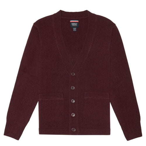 V-Neck Cardigan - Boys - Burgundy