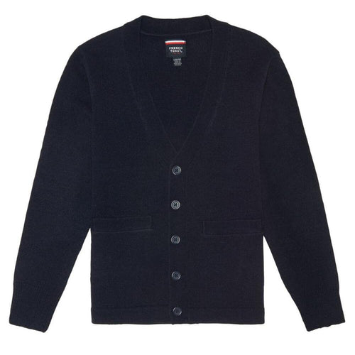V-Neck Cardigan - Boys - Navy