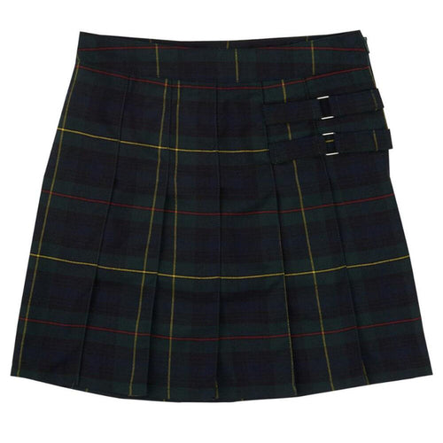 2-Tab Pleated Plaid Scooter - Girls - Hunter