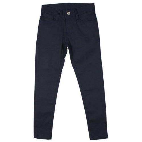 Basic "Pencil" Skinny Pants - Girls - Navy