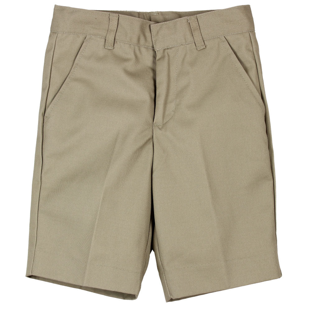 Flat Front Short - Boys - Khaki
