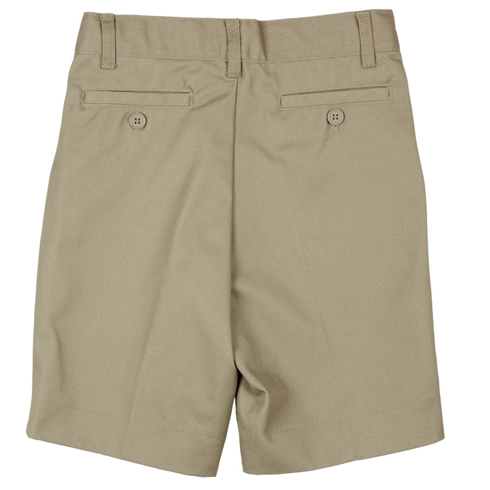 Flat Front Short - Boys - Khaki