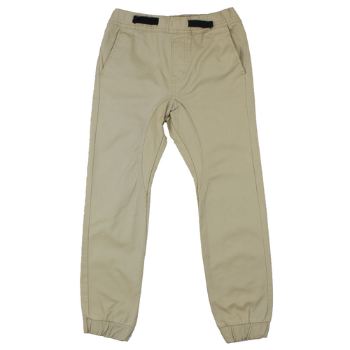 Stretch Twill Jogger - Boys - Khaki