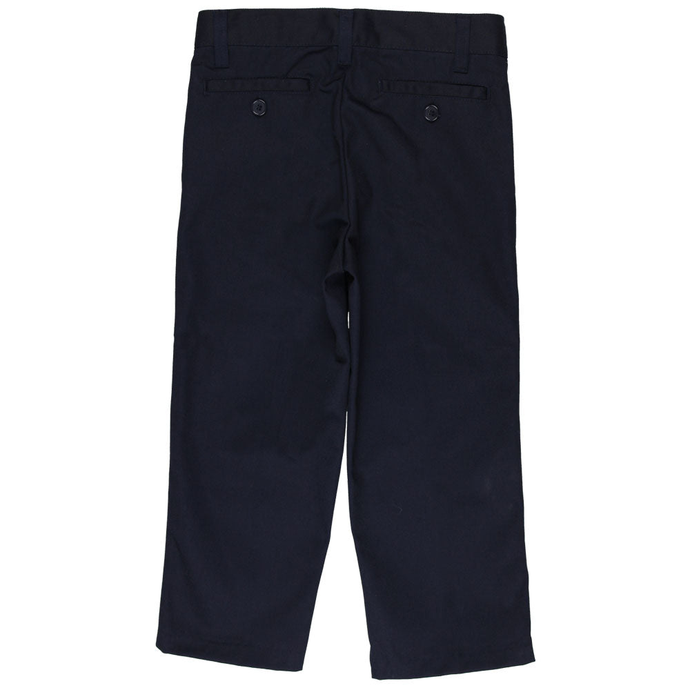 Flat Front Pants Double Knee - Adjustable Waist - Boys - Navy