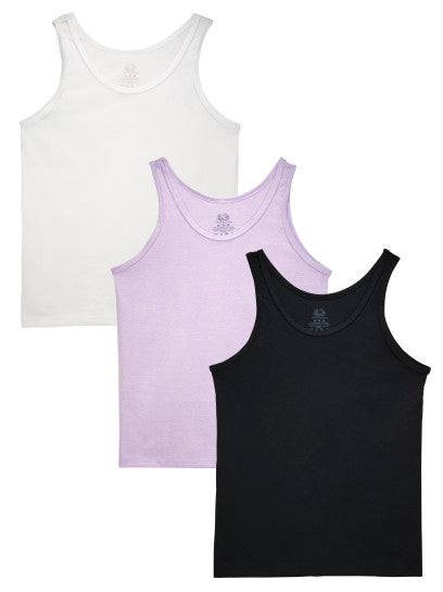 Fruit of the Loom Girls 3 Pack Tank Tops