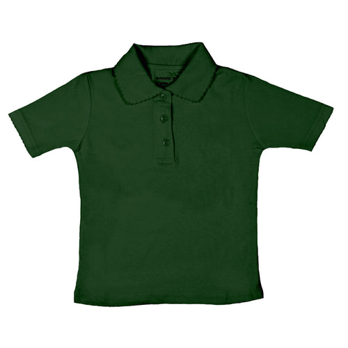 Short Sleeve Interlock Polo - Girls - Hunter