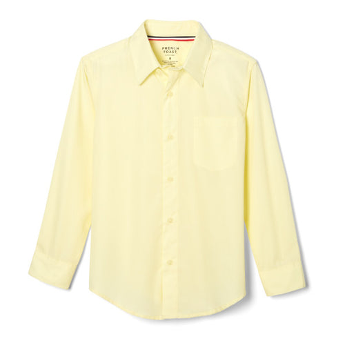 Long Sleeve Broadcloth Dress Shirt - Boys - Yellow