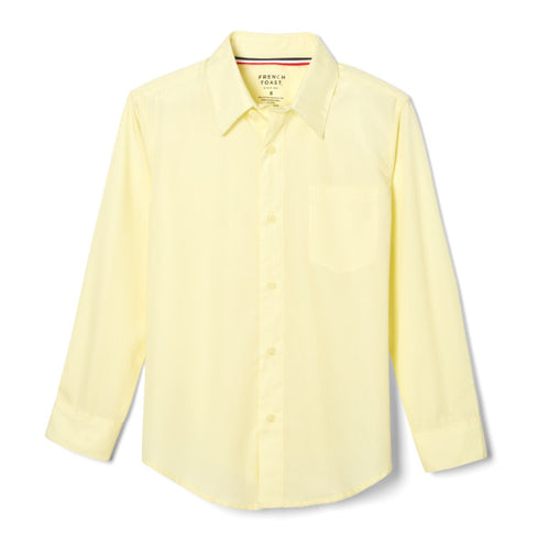 Long Sleeve Broadcloth Dress Shirt - Boys - Yellow
