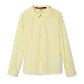 Long Sleeve Peter Pan Collar Blouses - Girls - Yellow