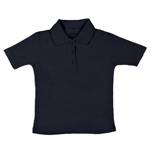 Short Sleeve Interlock Polo - Girls - Navy