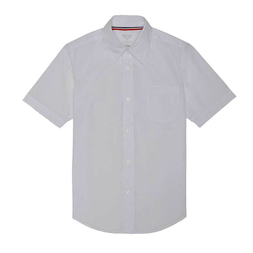 Short Sleeve Broadcloth Dress Shirt - Boys- White