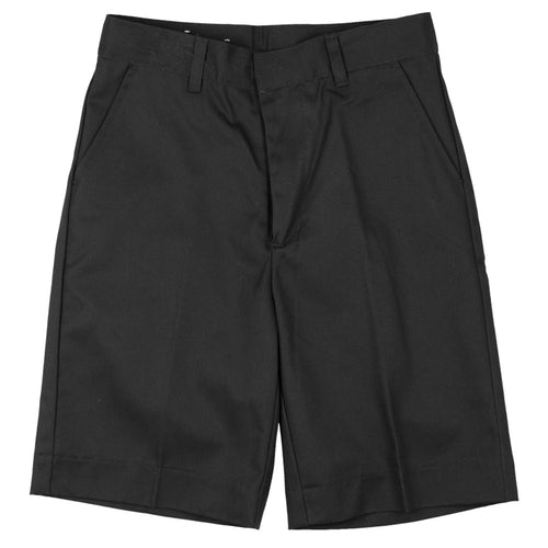 Flat Front Short - Boys - Black