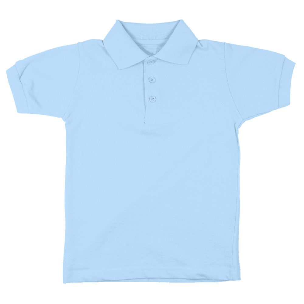 Short Sleeve Pique Polo Shirt - Boys - Light Blue