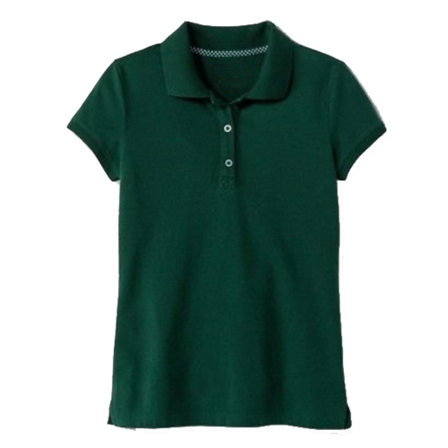 Short Sleeve Pique Polo - Girls - Hunter