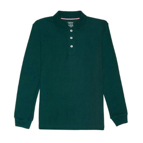 Long Sleeve Pique Polo Shirt  - Boys - Hunter