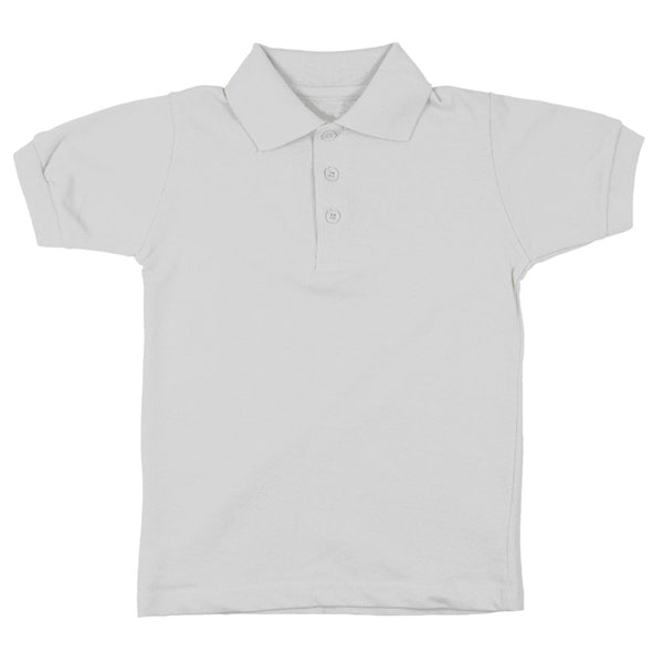 Short Sleeve Pique Polo Shirt - Boys - White – Kids For Less