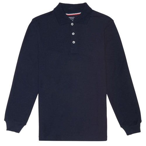 Long Sleeve Pique Polo Shirt  - Boys - Navy