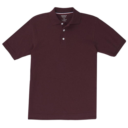 Short Sleeve Pique Polo Shirt  - Boys - Burgundy