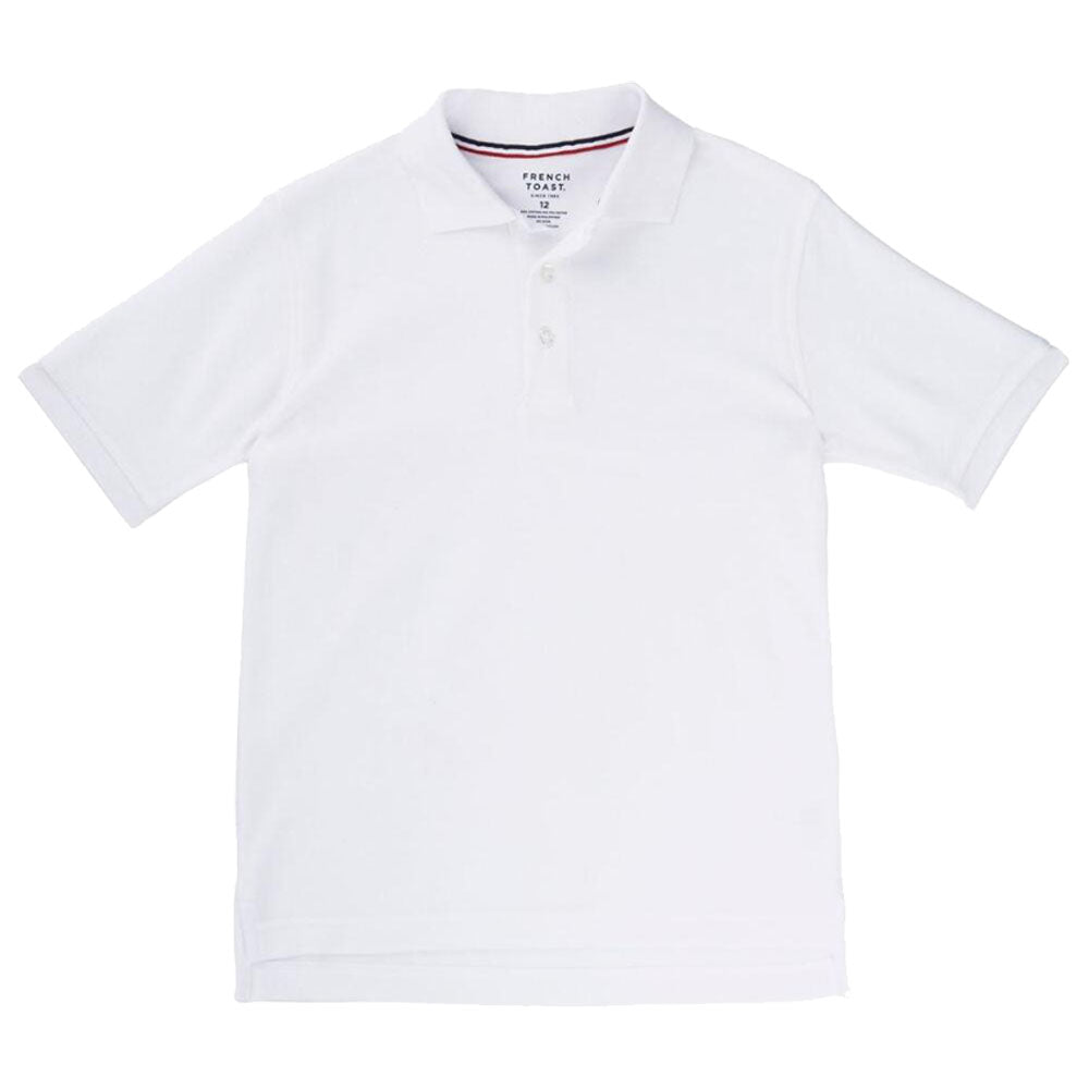 Short Sleeve Pique Polo Shirt - Boys - White – Kids For Less