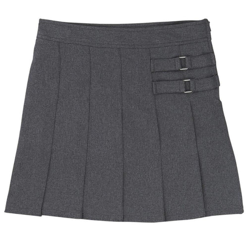 2-Tab Pleated Scooter - Girls - Grey