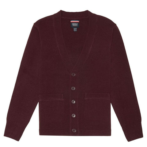 V-Neck Cardigan - Boys - Burgundy – Kids For Less