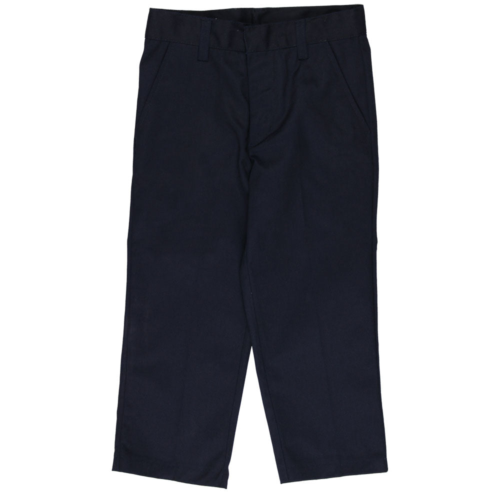 Flat Front Pants Double Knee - Adjustable Waist - Boys - Navy