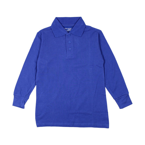 Long Sleeve Pique Polo Shirt - Boys - Royal