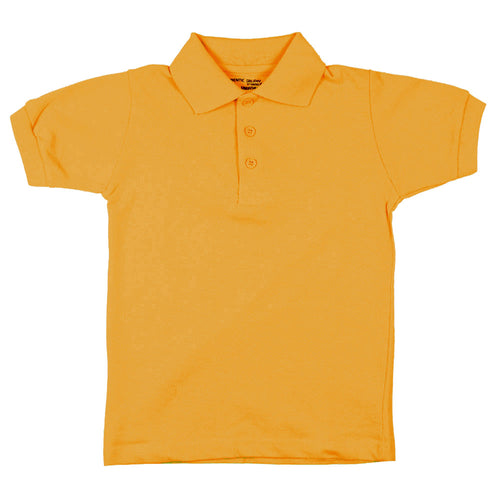 Short Sleeve Pique Polo Shirt - Boys - Gold