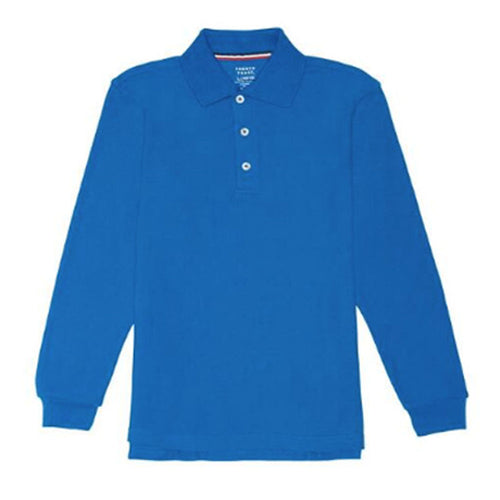 Long Sleeve Pique Polo Shirt  - Boys - Royal