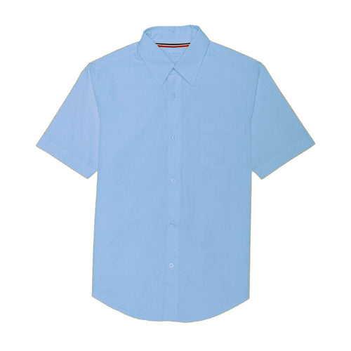Short Sleeve Broadcloth Dress Shirt - Boys- Light Blue