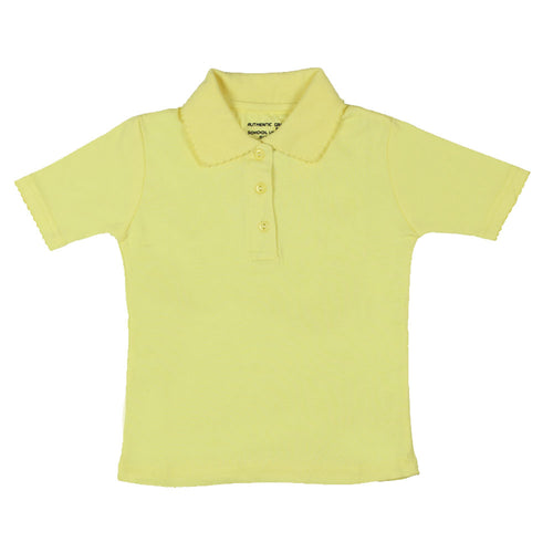 Short Sleeve Interlock Polo - Girls - Yellow