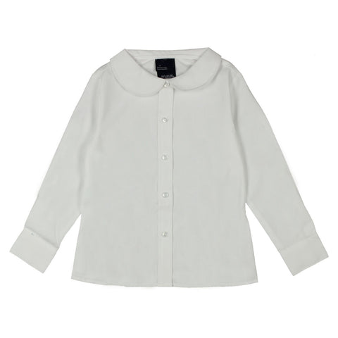 White Peter Pan Collar Long Sleeve Blouse