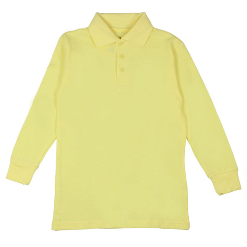 Long Sleeve Pique Polo Shirt - Boys - Yellow