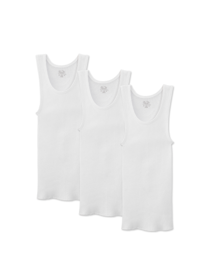 Fruit of the Loom Boys 3 Pack White A Shirts