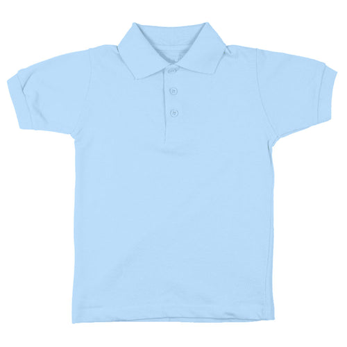 Short Sleeve Pique Polo Shirt - Boys - Light Blue