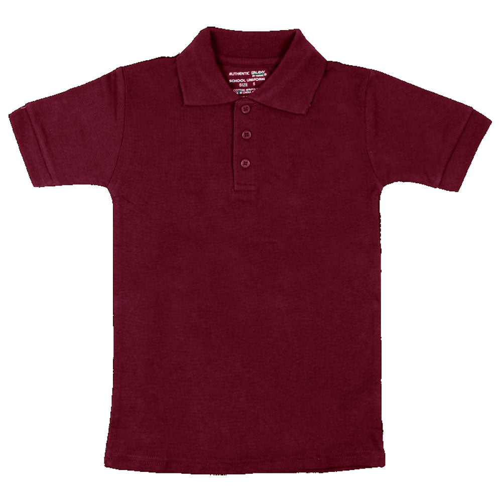 Short Sleeve Pique Polo Shirt - Boys - Burgundy – Kids For Less