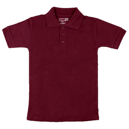 Short Sleeve Pique Polo Shirt - Boys - Burgundy